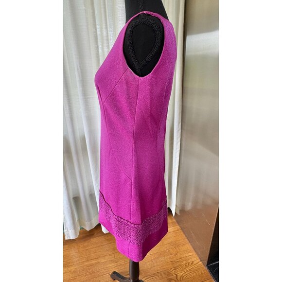 Vintage 1960s two-pieces set, magenta sleeveless dress & matching jacket - Picture 7 of 10